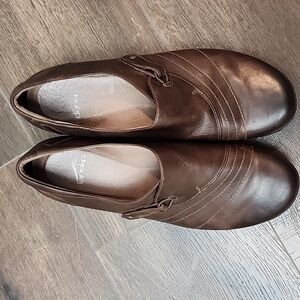 Dansko Franny Loafers Womens 41 US 10.5 Brown Leather Slip On Shoes Comfort